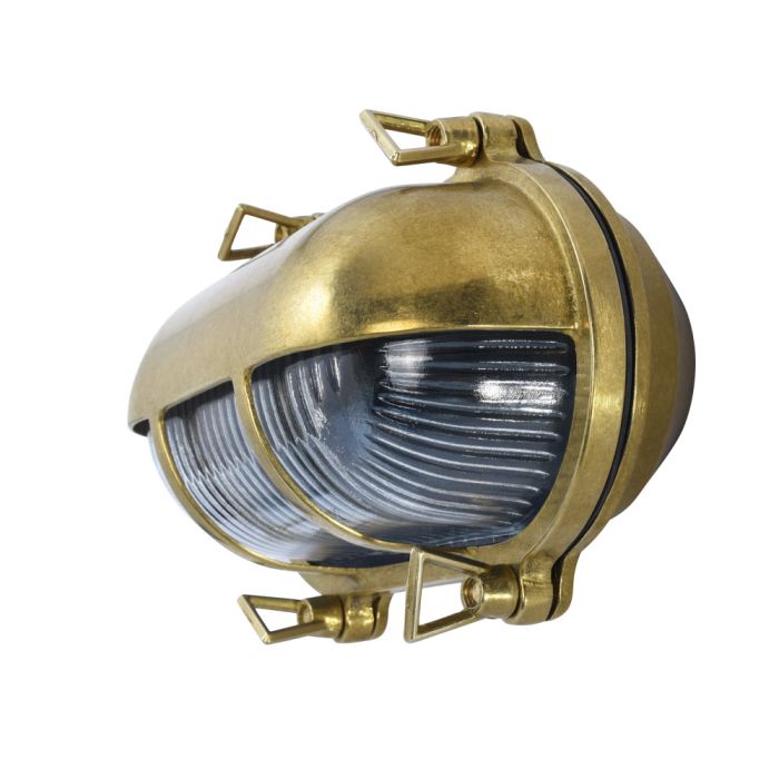 Poole Round Bulkhead light - Solid Brass