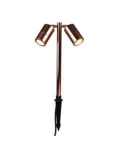 Elipta Pole Spot Duo - Copper  - 12v Outdoor Spotlight